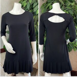 WHBM PLEAT HEM 3/4” SLEEVE DRESS